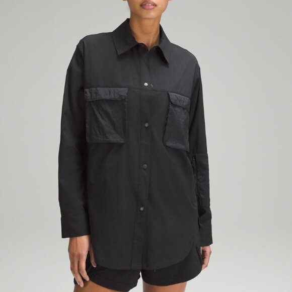 WovenAir Hiking Overshirt In Black - Picture 2 of 13